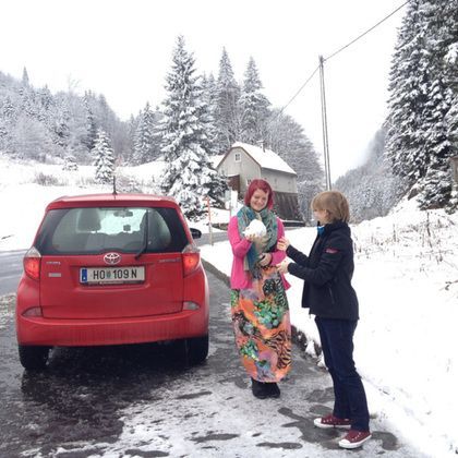 Fahrt in die Steiermark - Erster Schnee!