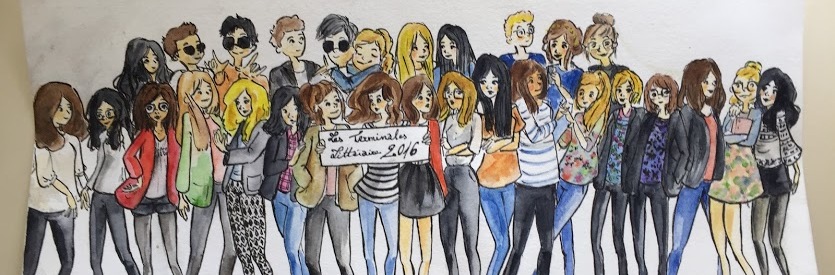 Unserer Klassenvorständin schenkten wir zum Schluss ein handgemaltes Klassenfoto