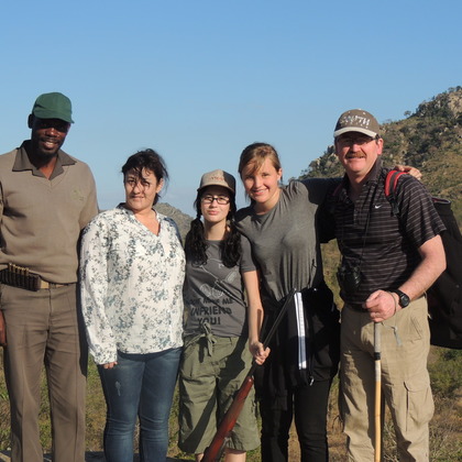 Meine Familie und ich im Kruger Nationalpark.